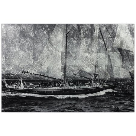 EMPIRE ART DIRECT World Regata Reverse Printed Tempered Glass Art with Silver Leaf TMS-EAD2927-3248
